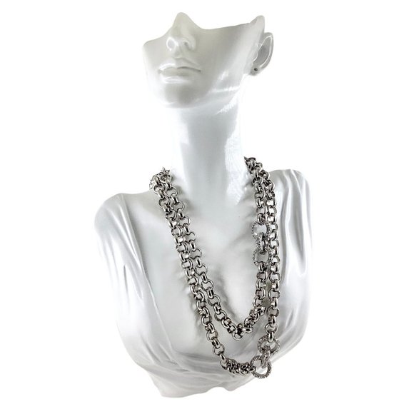 Coldwater Creek Accented Chain Necklace, 35.5 in, Grunge Style, Trendy, Gift - Picture 12 of 13